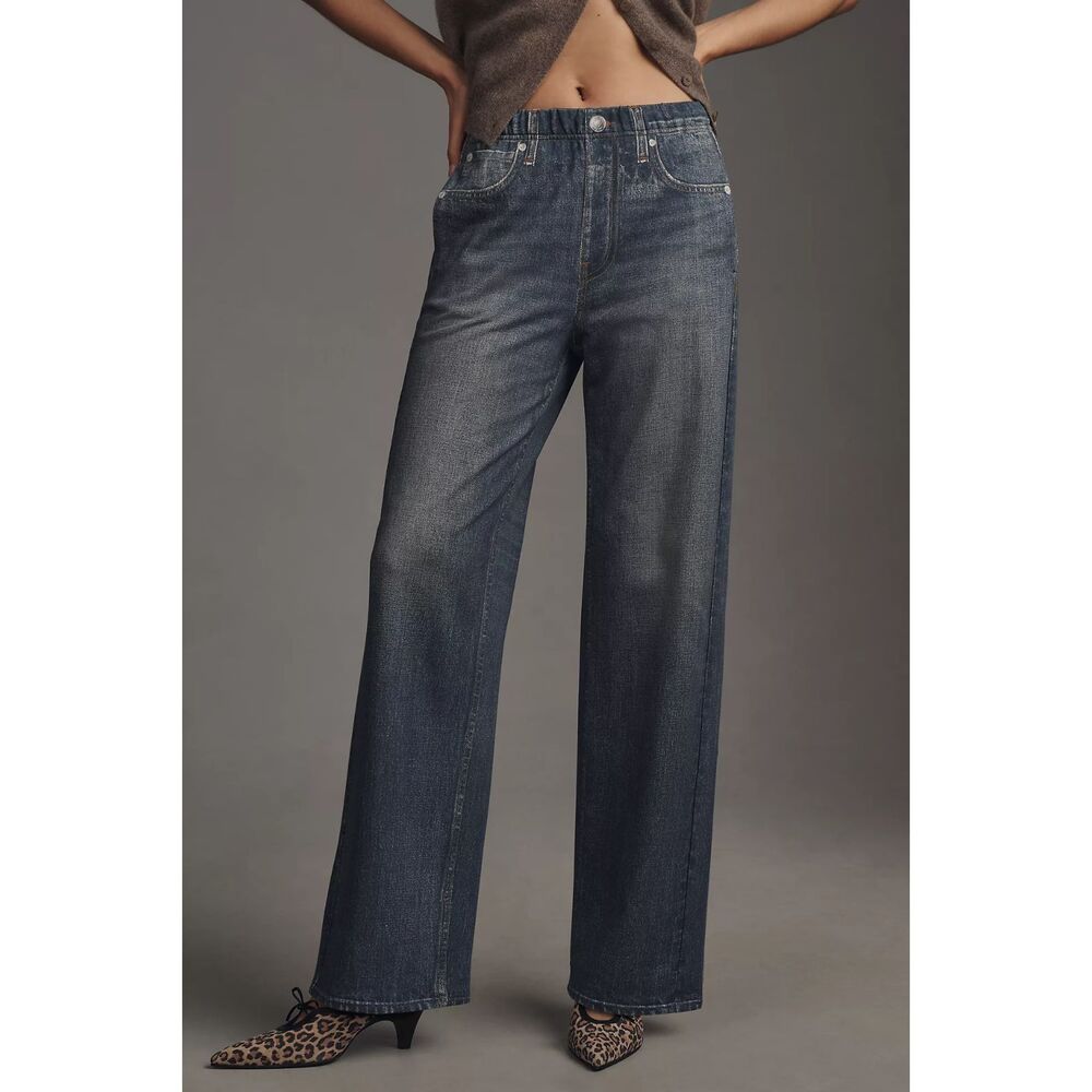 rag & bone Miramar High-Rise Wide-Leg Jeans size M - Picture 11 of 12